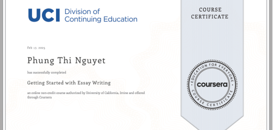 Review chi tiết khóa Getting Started with Essay Writing - Coursera