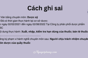 [Hỏi - Đáp]: Lỗi sai trong đơn đề nghị cấp chứng chỉ hành nghề dược 1