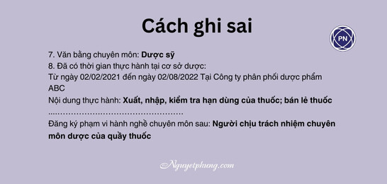 [Hỏi - Đáp]: Lỗi sai trong đơn đề nghị cấp chứng chỉ hành nghề dược 1