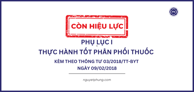 Phụ lục I Thực hành tốt phân phối thuốc kèm theo thông tư số 03/2018/TT-BYT