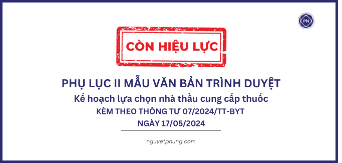 PHỤ LỤC 2 MẪU VĂN BẢN TRÌNH DUYỆT  Kế hoạch lựa chọn nhà thầu cung cấp thuốc