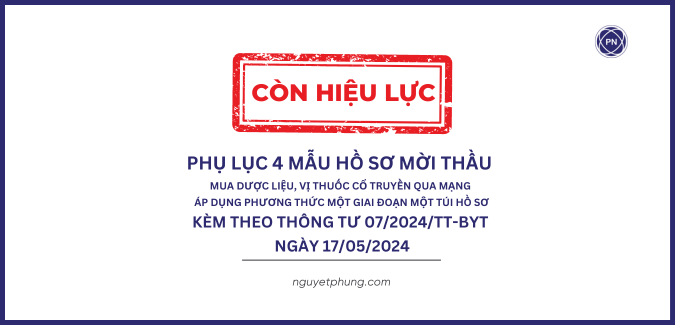 PHỤ LỤC 4 MẪU HỒ SƠ MỜI THẦU MUA DƯỢC LIỆU, VỊ THUỐC CỔ TRUYỀN QUA MẠNG ÁP DỤNG PHƯƠNG THỨC MỘT GIAI ĐOẠN MỘT TÚI HỒ SƠ