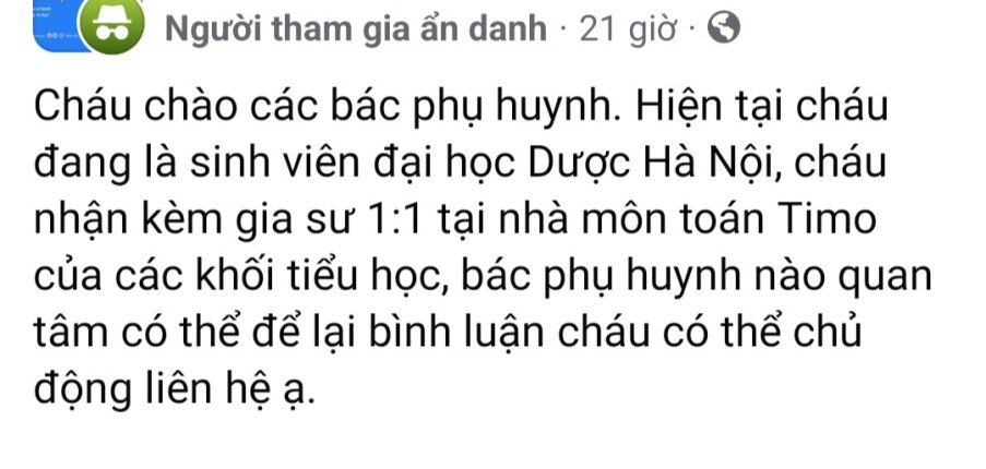 Tản mạn về bài đăng tìm việc làm thêm của sinh viên