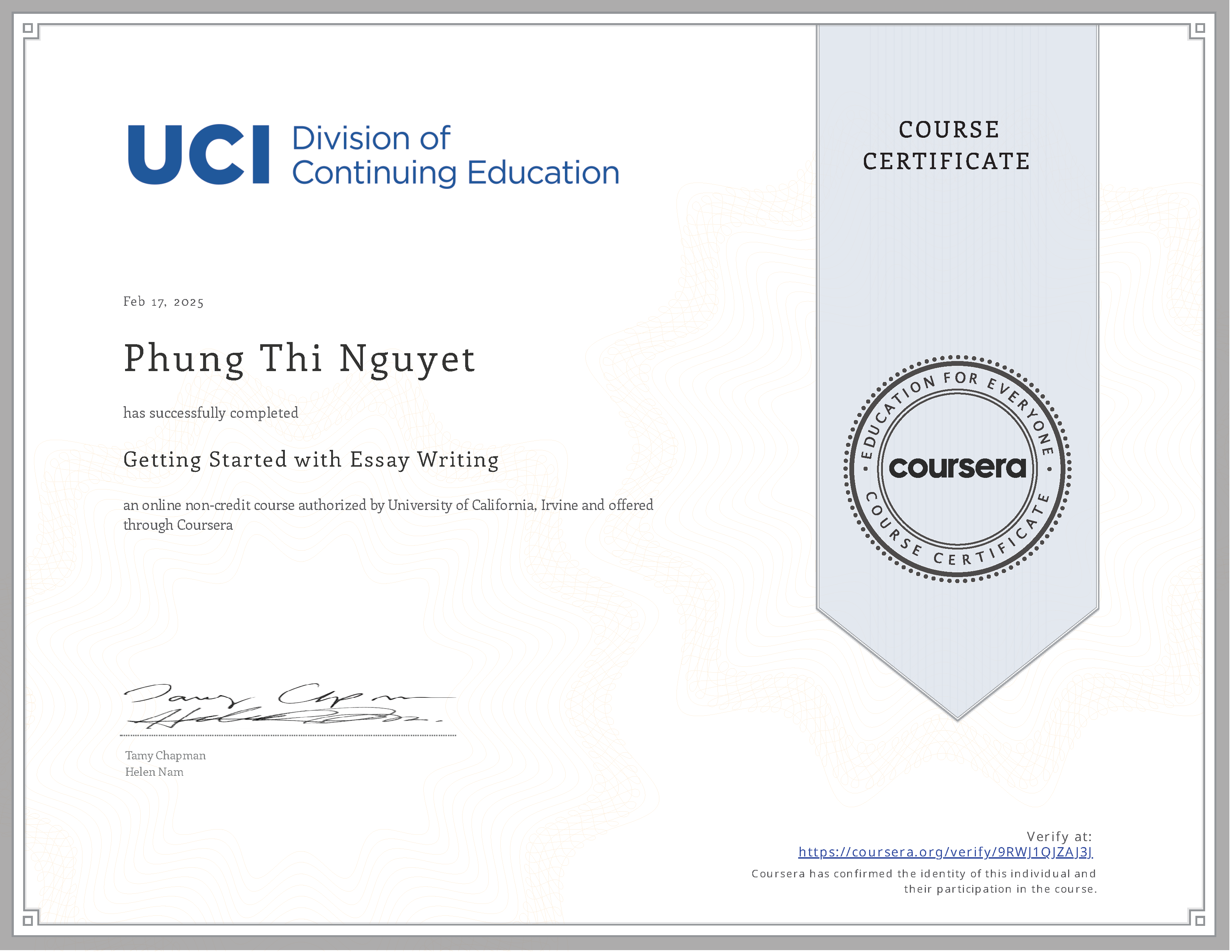 Review chi tiết khóa Getting Started with Essay Writing - Coursera - Ảnh 1